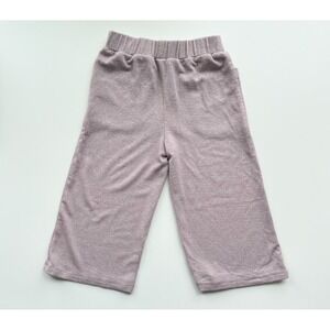 Easy Peasy Hacci Wide Leg Pull On Pants Pockets 3T Purple
